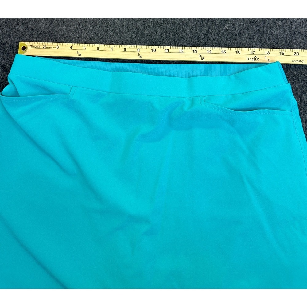Chico's Zenergy Size 3 US 16 Blue UPF Embroidered Eyelet Pull On Skort Turquoise - Picture 6 of 11